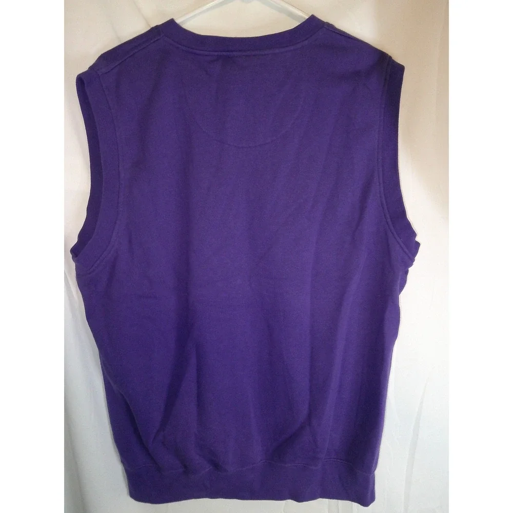 Vintage NFL Vikings Vest Sleeveless Sweater Purple NFL Football Fan Apparel L‎